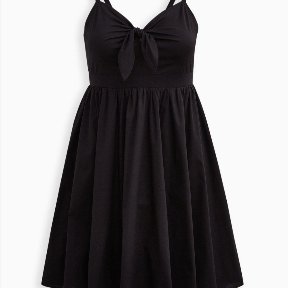 Torrid Mini Poplin Tie-Front Skater Dress 3X - Picture 2 of 2